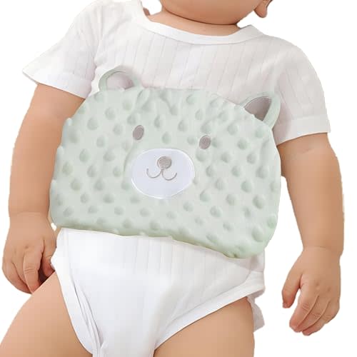 ISANPAN Baby Colic and Gas Relief - Cassia Seed Heated Tummy Wrap,Baby Heating Pad Swaddle Belt Relieves and Soothes Gas,Bloating and Upset Stomach (Green)