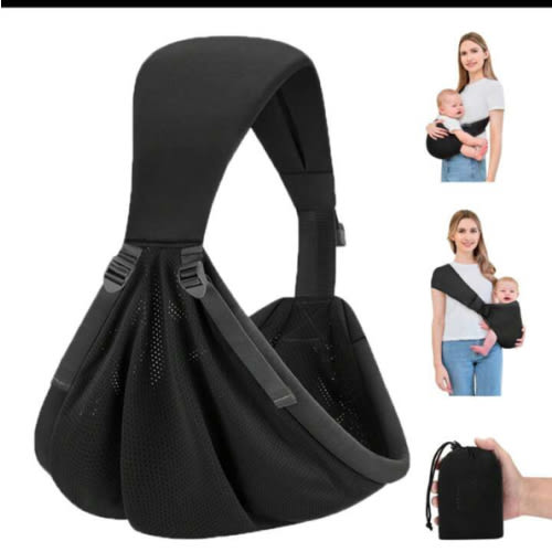 Baby Sling Carrier Newborn To Toddler Adjustable One-Shoulder Lightweight Soft Breathable Fabric Ergonomic Labor-Saving Shoulder Support Infant Carrier For 6-40 Lbs Easy Carry