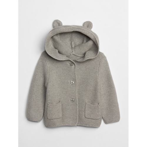 Baby Brannan Bear Sweater in gray, size: 0-3 M