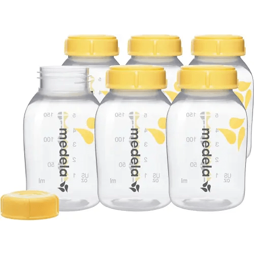 Medela Breast Milk Collection and Storage Bottles, 6 Pack, 5 Ounce Breastmilk Container, Compatible with Medela Breast Pumps and Made Without BPA