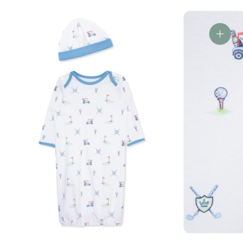 Golf Club Sleeper Gown And Hat