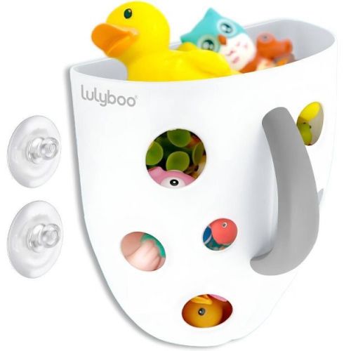 Lulyboo Bath Toy Grabber And Storage With Suction - White