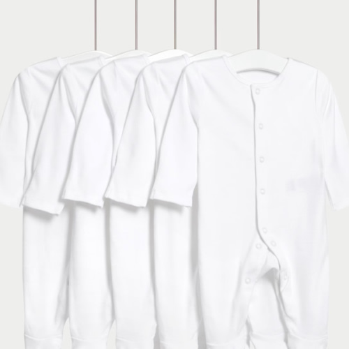 M&S | Pure Cotton Sleepsuits