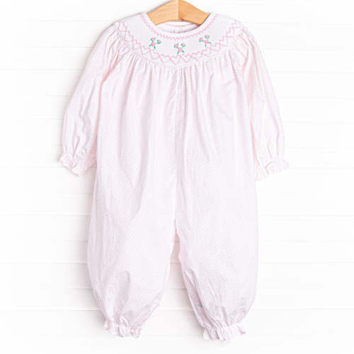 Give Me Roses Smocked Romper, Pink
      
      
      
        –
        Stitchy Fish