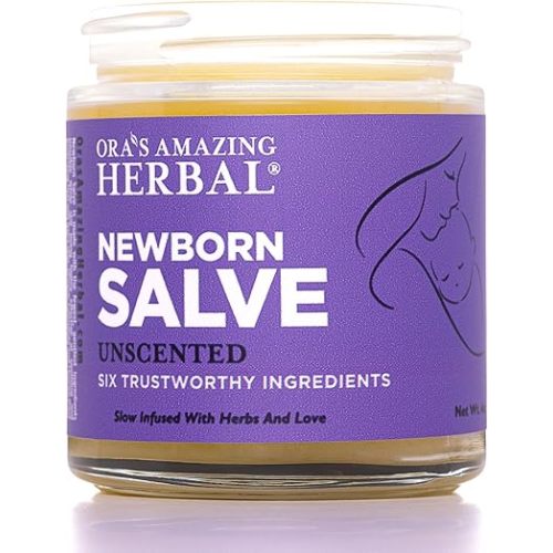 Ora's amazing Herbal, Newborn Salve, Diaper Rash Cream, Calendula Baby Balm, EWG Verified Baby Ointment, Acne Eczema, Butt Cream, Infant Massage, Natural Paraben Free, Good for Sensitive Skin