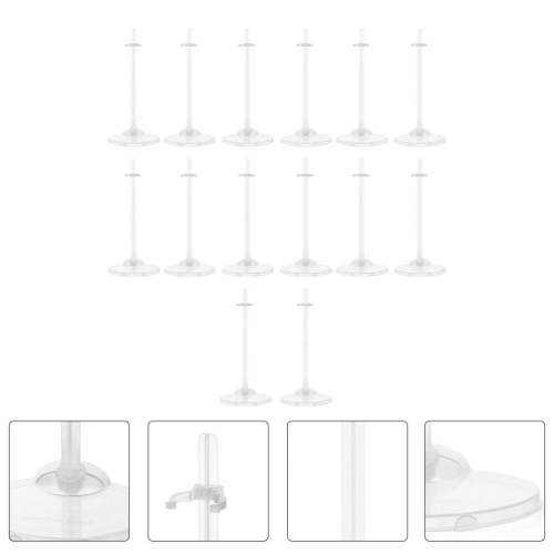 KALLORY 17Pcs Puppet Stand Holder Figurine Display Stand for Kids with Wide Base in 8.25X3.93X2.95in