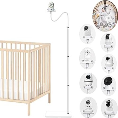 Baby Monitor Floor Stand Baby Camera Mount Holder Shelf Compatible with Infant Optics DXR-8 and DXR-8 PRO, Eufy,HelloBaby,Vetch, Baby Camera Holder Strong Camera Shelf Bracket (68.8 inch)