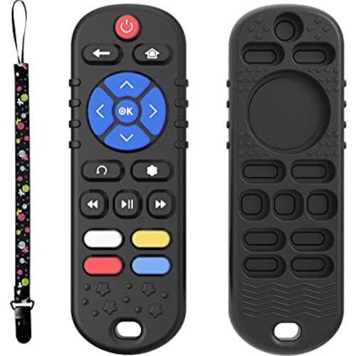 Cieyan Silicone Baby Teething Toys, Remote Control Teething Toys for Babies 0-12 Months BPA Free Baby Chew Toys Baby Toys 0-6 Months Infant Toys, Baby Toys Sensory Toys for Girl Boy(Remote Control)