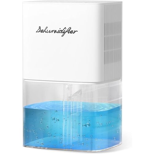Dehumidifier 1800ML 63OZ Small Dehumidifier for Home 230 Ft² Safety Dehumidifiers Adjustable 10 Color Lights 5 Timers 3 Setting Modes Auto Shut Off Protection Low Noise For Bedroom Bathroom