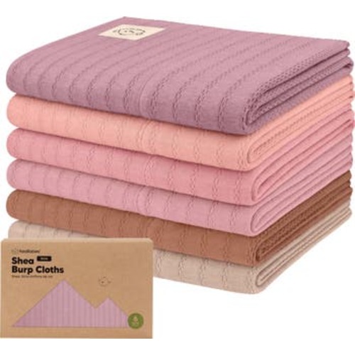 6-Pack Shea (Stria) Burp Cloths