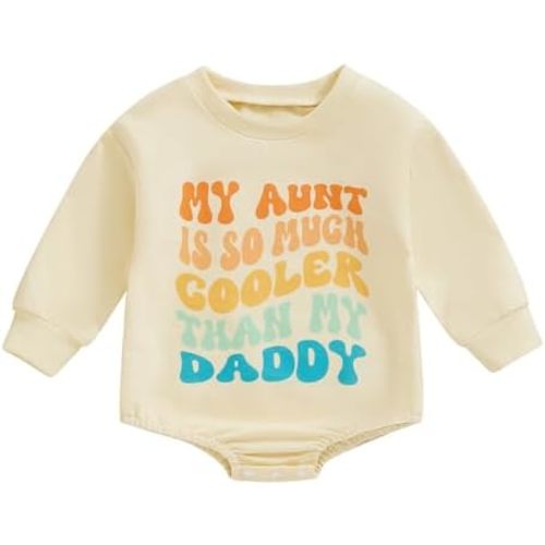 My Aunt is So Cooler Than My Daddy Romper Sweatshirt Newborn Gift from Auntie