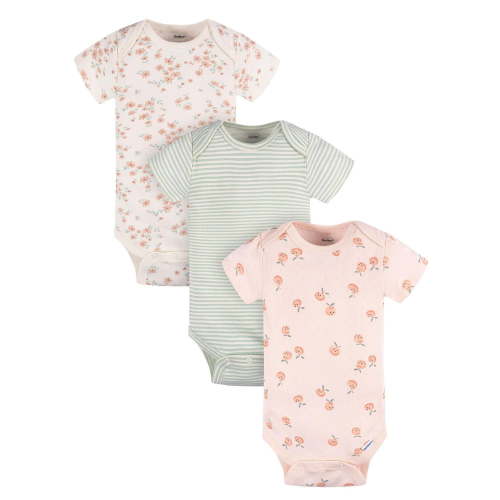 Gerber - 3 pack Onesies - Peach, 3 pack size 6 and up