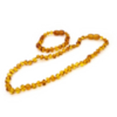 Baltic Amber Teething Necklace 12.5 inch Polished Honey Baby
