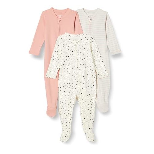 Amazon Essentials Unisex Babies' Footed Sleep and Play, Pack of 3