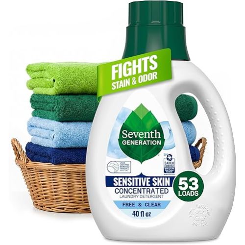Seventh Generation Concentrated Laundry Detergent Liquid Free & Clear Fragrance Free 40 oz