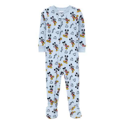 Baby Disney© Mickey Mouse Snug Fit Cotton Footie 1-Piece Pajamas - Blue - Carter's | Carter's