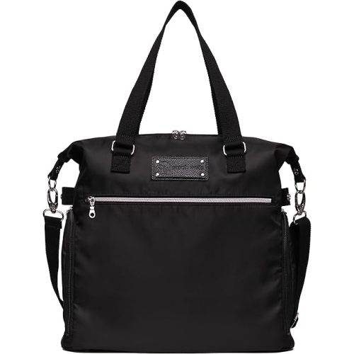Sarah Wells Lizzy Breast Pump Bag - Compatible with Spectra, Medela, and More - Insulated Cooler Pocket (Black)