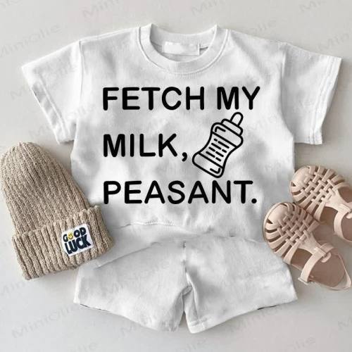 FETCH MY MILK PEASANT Baby 2-Piece Summer Set