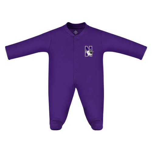 Northwestern Wildcats Footed Romper | College Baby