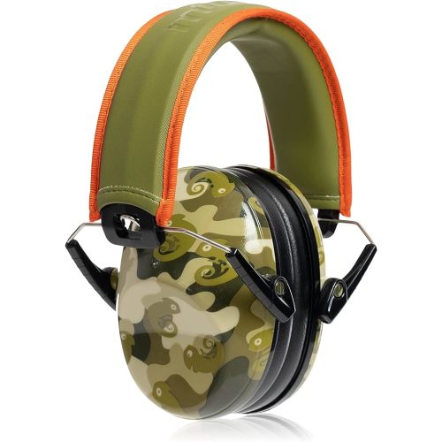 Kids Noise Cancelling Ear Muffs - Toddler Sensory and Autism Hearing Protection Noise Cancelling Headphones - Camo Chameleon Child (2-13 Years)