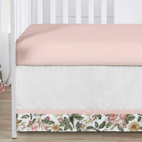 Sweet Jojo Designs Vintage Floral Pink and Green Sweet Jojo Designs 6 Piece Crib Bedding + BreathableBaby Breathable Mesh Liner Anti Bumper Pad by Sweet Jojo Designs | Wayfair