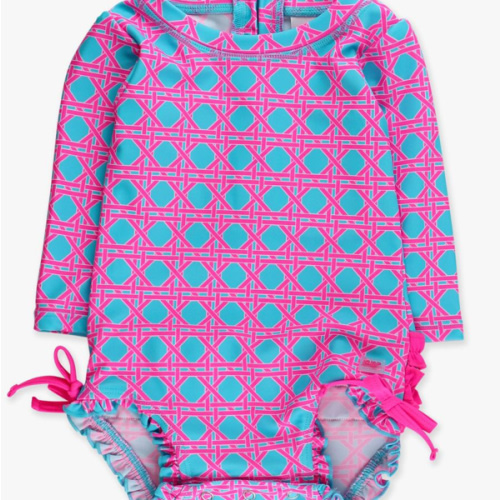 Neon Long Sleeve One Piece Rash Guard