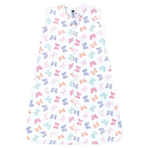Hudson Baby Infant Girl Cotton Sleeveless Wearable Sleeping Bag, Sack, Blanket, Pastel Butterfly, 18-24 Months
