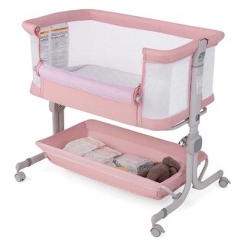 Costway Baby Bassinet Bedside Sleeper with 6-Level Adjustable Height - See Details