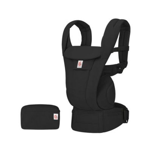 Ergobaby Omni Deluxe Cotton All-in-One Baby Carrier - Onyx Black: Buckle Closure, Adjustable Harness, Infant Head Support