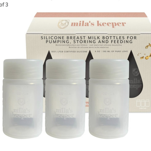 Silicone Storage Containers, Wide Neck, Aspen White, Set of 3