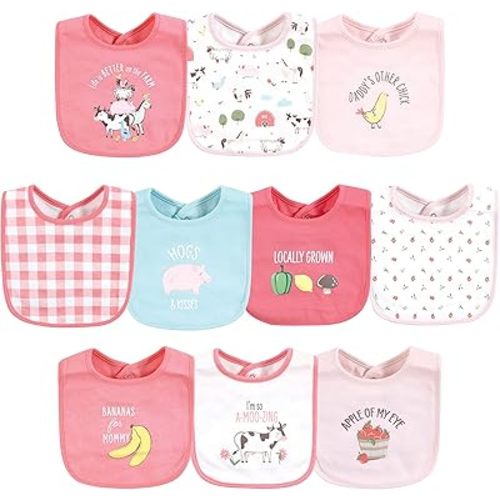 Hudson Baby Unisex BabyCotton Bibs