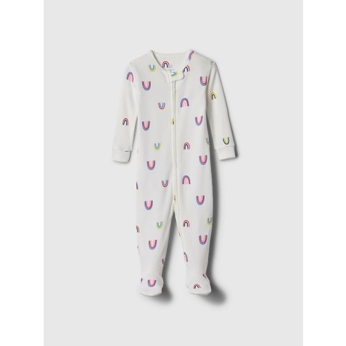 babyGap Organic Cotton PJ One-Piece in rainbows, size: 0-3 M