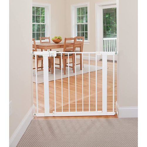 Safety 1st Easy Install 28" High Walk Thru Gate, Fits Between 29" and 38" - 1-Pack - Original Size - White