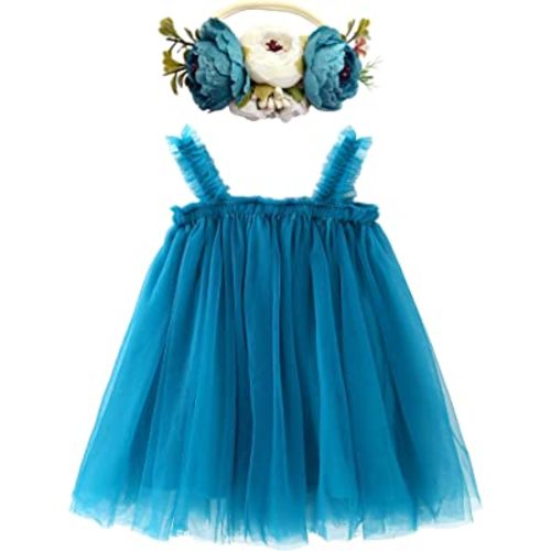 BGFKS Layered Tulle Tutu Dress for Toddler Girls,Baby Girl Rainbow Tutu Princess Skirt Set with Flower Headband.