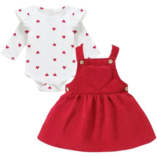 Asmea Baby Girl Clothes Suspender Skirt Long Sleeve Newborn Ruffled Romper Baby Girl Dress Fall Outfits Infant Girls Gifts