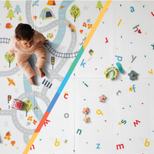 Reversible Floor Mat | Cars & Roads