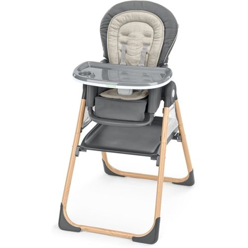 Ingenuity Proper Positioner Create Up! Multi-Mode Folding High Chair - Covertible Activity Desk and Tower - 9 Modes of Use - Storage Pockets - Wesley - OM - 5Y