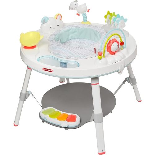 Skip Hop Baby Activity Center: Interactive Play Center with 3-Stage Grow-with-Me Functionality, 4mo+, Silver Lining Cloud