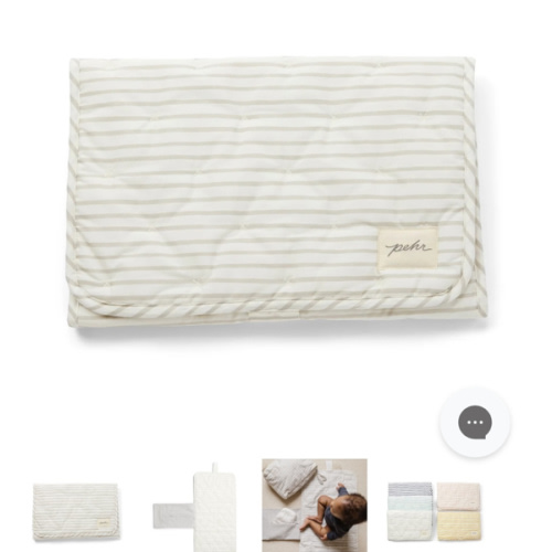 Striped On the Go Portable Changing Pad