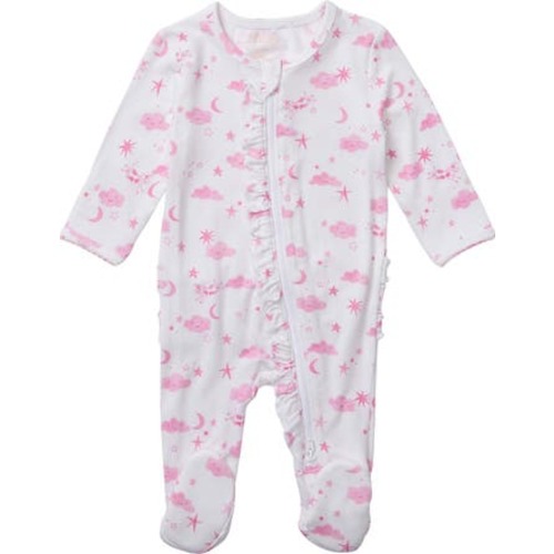 Starry Night Ruffle Footie, 6-9M