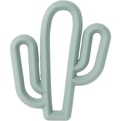 Itzy Ritzy Silicone Baby Teether – BPA-Free Infant Teether with Easy-to-Hold Design and Textured Back Side to Massage and Soothe Sore, Swollen Gums, Cactus
