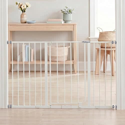 Regalo Safety 29-47" Easy Open Extra Wide Baby Gate for Doorways, Hallways & Bottom of Stairs, Pressured Mounted Safety Gate for Babies, Toddlers & Pets, Tested & Safe, American Designed and Owned