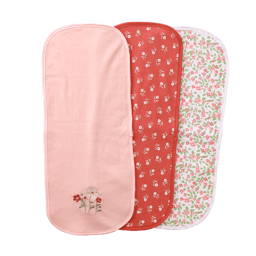 Lullaby Dreams 3-pack Burp Cloth Set Flowers One