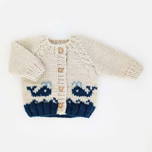 Whale Cardigan Sweater for Baby & Toddler - Huggalugs