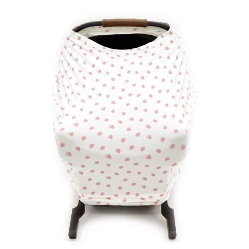 3-in-1 Car Seat Cover and Nursing Shawl - Strawberries