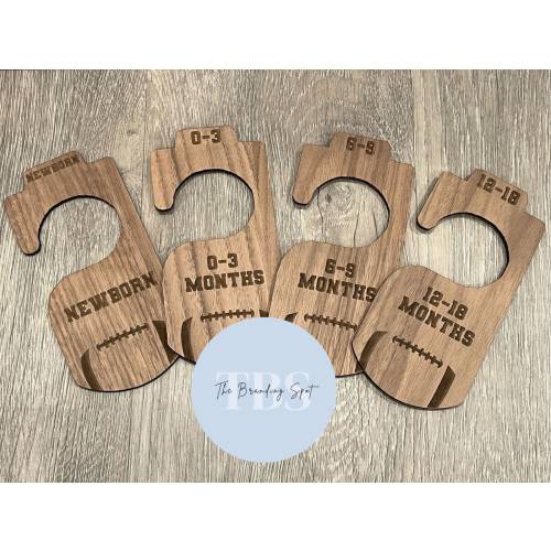 Football Baby Closet Divider Hangers - Baby Decor - Closet Dividers - Baby Gift - Baby Shower - Baby Boy Gift - Football Nursery - Sport