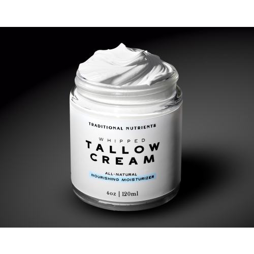 Whipped Tallow Skin Cream GRASS FED + Plain, No Additives, Tallow Face Cream, Tallow Lotion, Glass Jar, Tallow Balm, Made from Suet