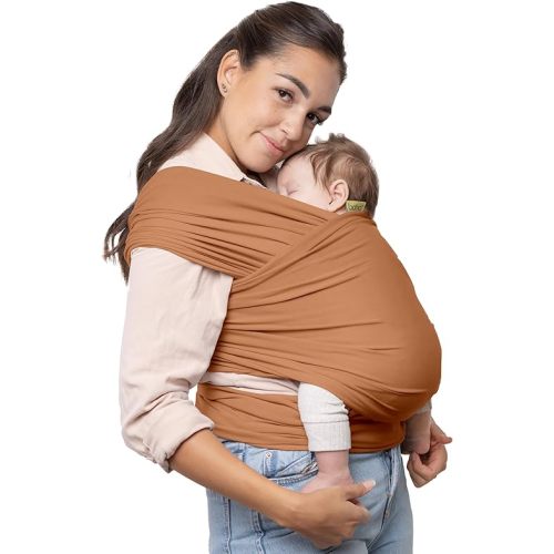 Boba Baby Wrap Carrier - Original Baby Carrier Wrap Sling for Newborns - Baby Wearing Essentials - Newborn Wrap Swaddle Holder, Newborn to Toddler Infant Sling (Fox)