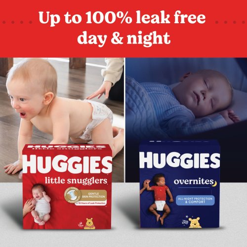 Huggies Little Snugglers Baby Diapers, Size 4 (22-37 lbs), 104 Ct (Select for More Options)