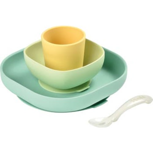 4-Piece Silicone Suction Baby Feeding Set
